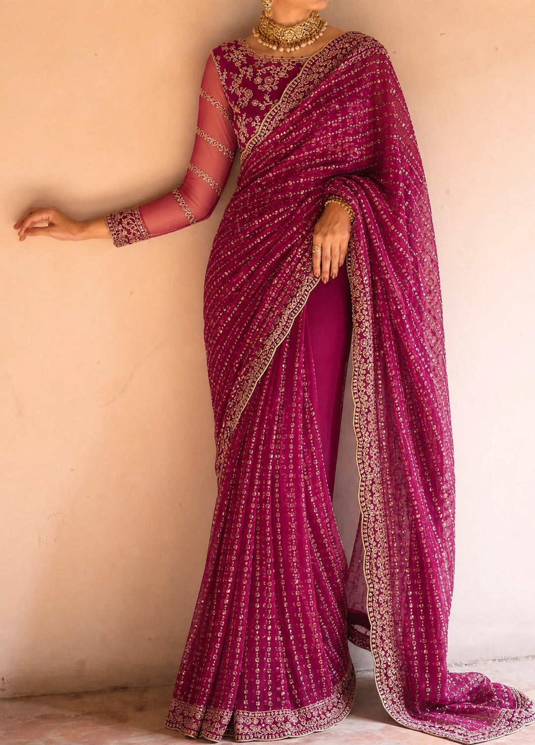Riwayat by Zarif Unstitched Embroidered Net 3 Piece Suit ZR26URN ZRF-RC-05 SADAA - Festive Collection