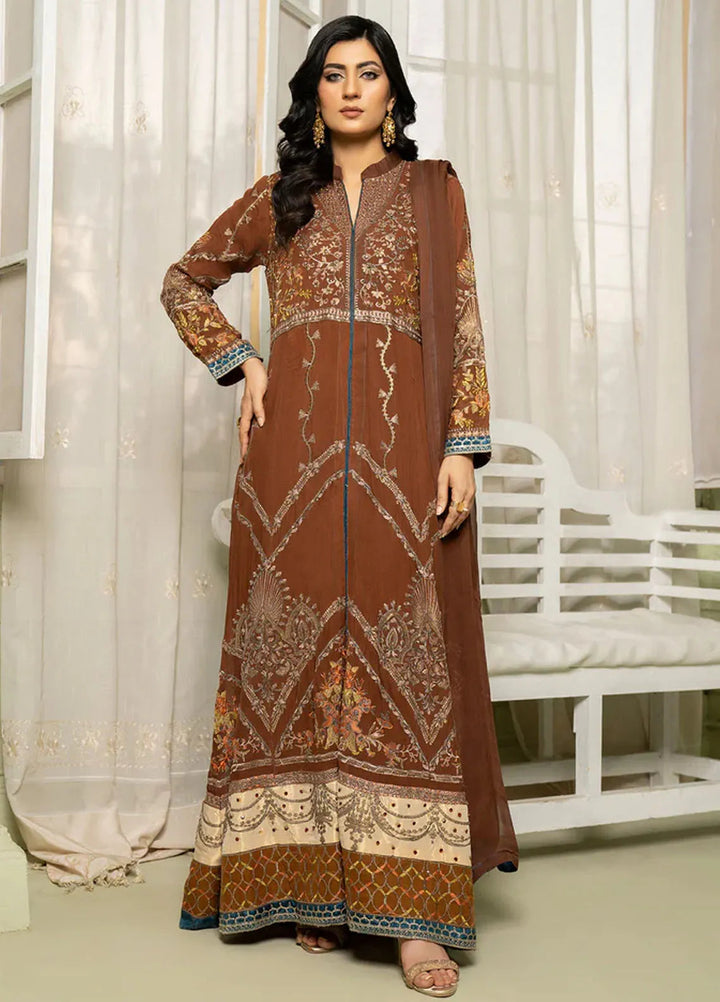 Sara Jahan Pret Embroidered Chiffon 3 Piece Suit Mahi