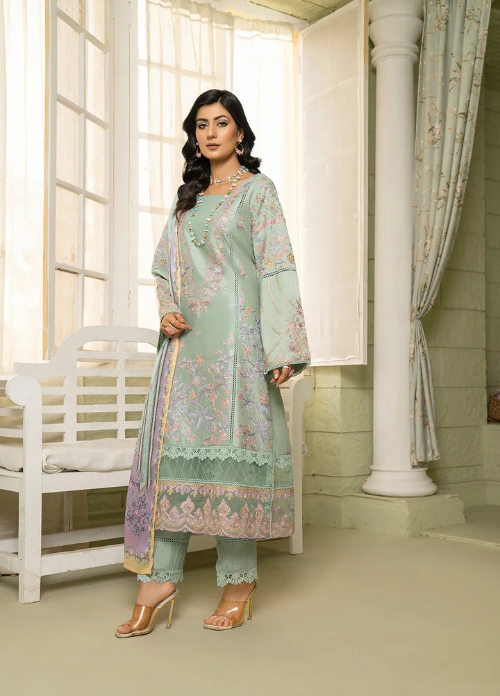 Sara Jahan Pret Embroidered Cotton 3 Piece Suit Hooriya