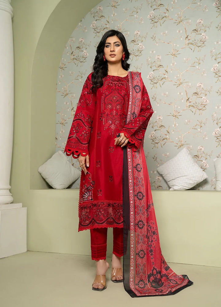 Sara Jahan Pret Embroidered Cotton 3 Piece Suit Maah E Kamil