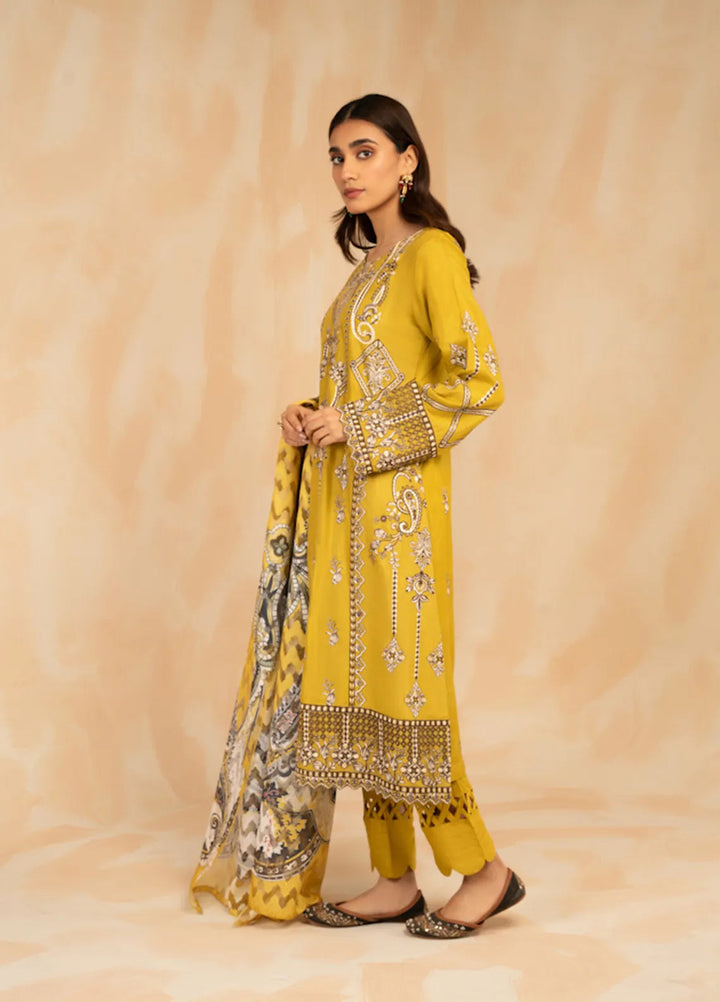 Sara Jahan Pret Embroidered Cotton 3 Piece Suit Marwa
