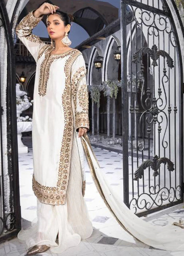 Sara Jahan Pret Embroidered Rawsilk 3 Piece Suit Jan e Jahan