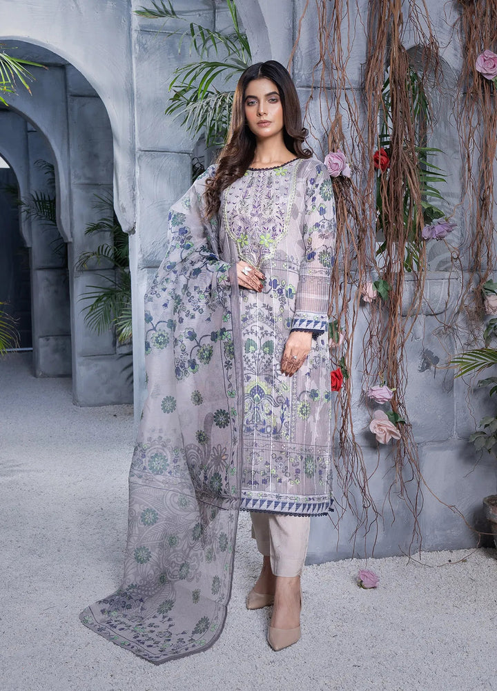 Sara Jahan Pret Embroidered Viscose 3 Piece Suit Dusty Bloom