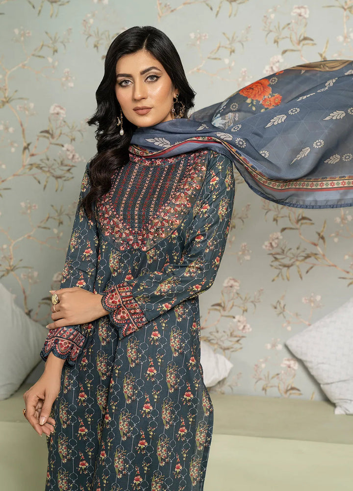 Sara Jahan Pret Printed Lawn 3 Piece Suit Mehrani