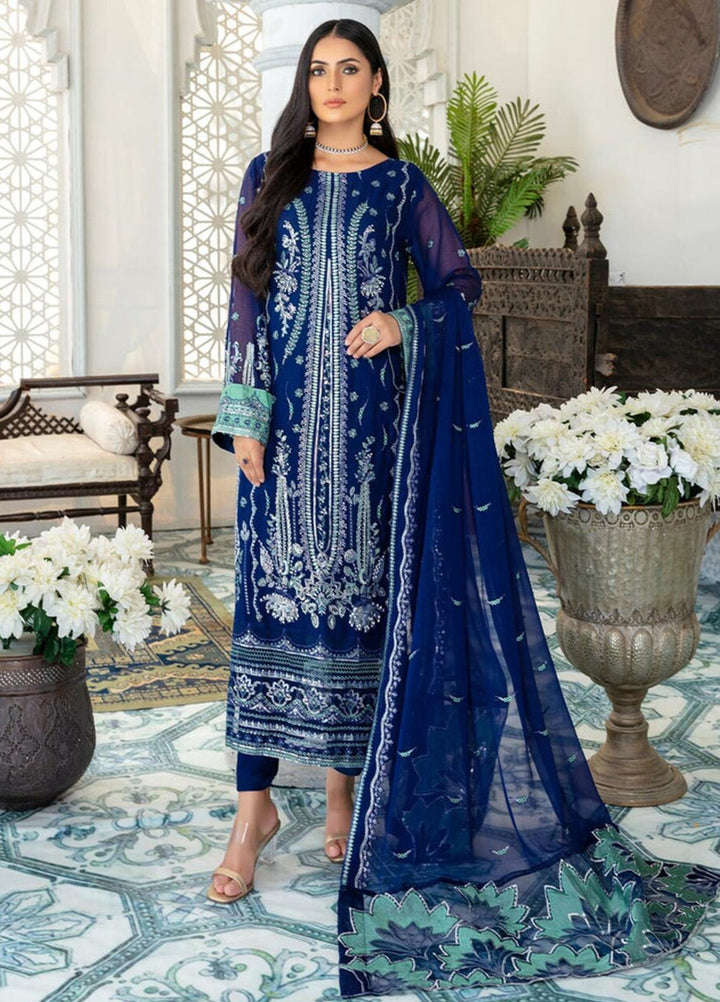 Sara N Samia Luxury Pret  Chiffon 3 Piece Suit SS22PW SS-17