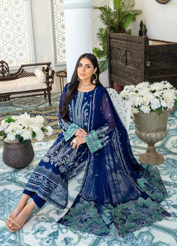 Sara N Samia Luxury Pret  Chiffon 3 Piece Suit SS22PW SS-17