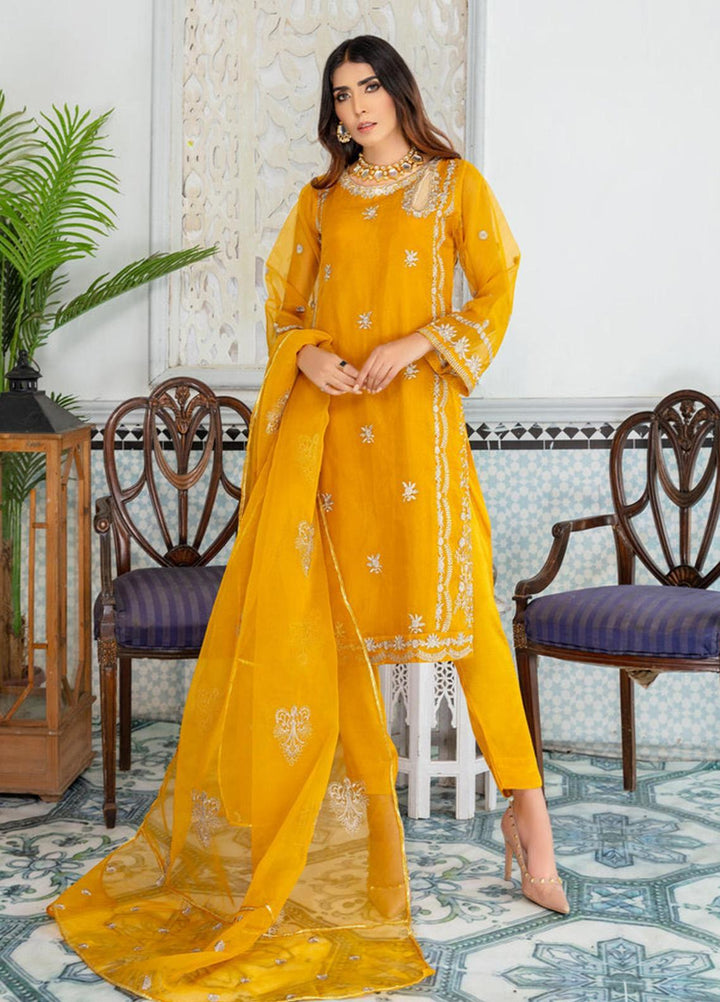 Sara N Samia Luxury Pret  Organza 3 Piece Suit SS22PW SS-13