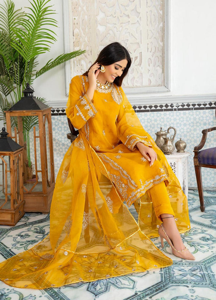 Sara N Samia Luxury Pret  Organza 3 Piece Suit SS22PW SS-13
