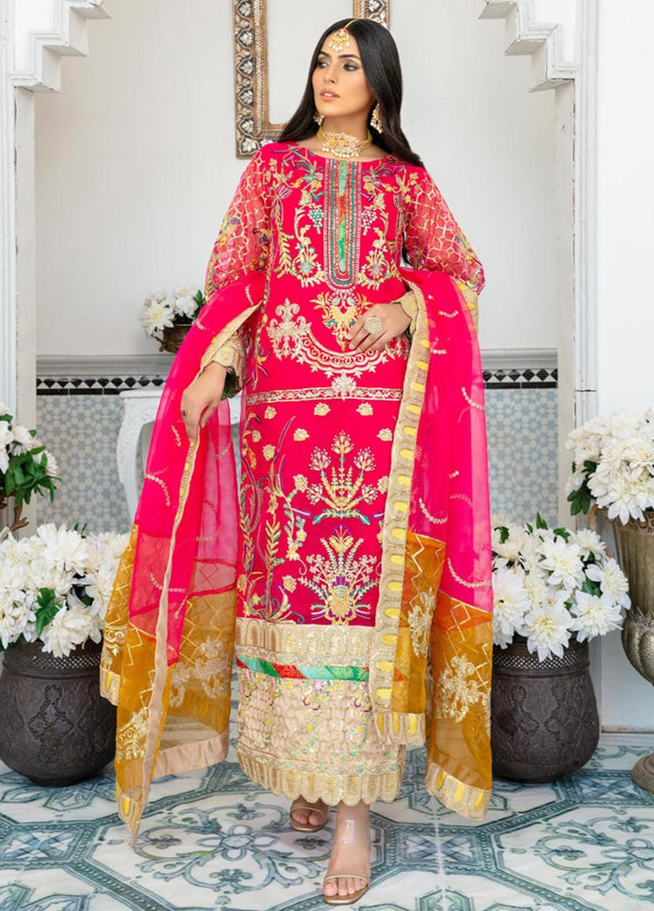 Sara N Samia Luxury Pret  Organza 3 Piece Suit SS22PW SS-01
