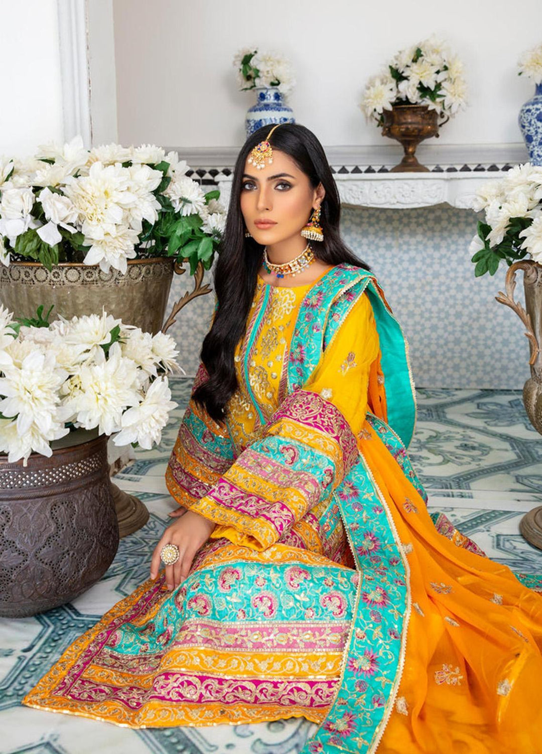 Sara N Samia Luxury Pret  Net 3 Piece Suit SS22PW SS-10