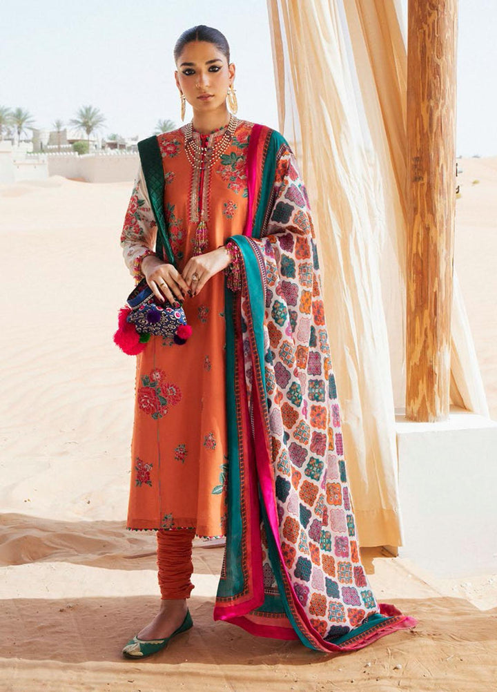 Sarab By Hussain Rehar Embroidered Lawn Suits Unstitched 3 Piece HRR22S D-191 Ablaj - Summer Collection