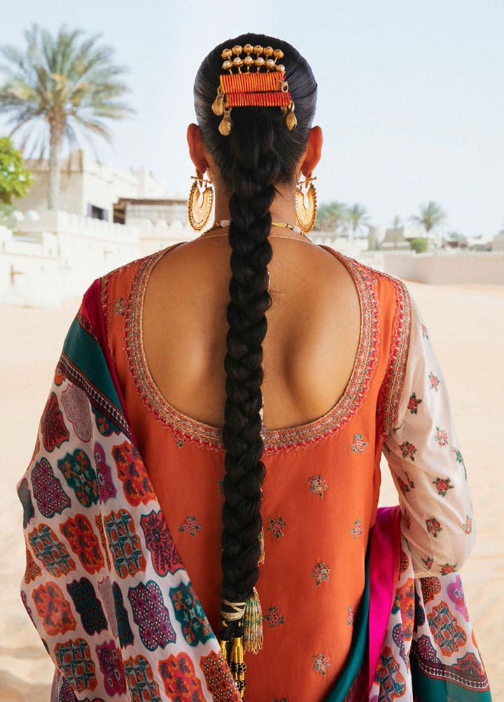 Sarab By Hussain Rehar Embroidered Lawn Suits Unstitched 3 Piece HRR22S D-191 Ablaj - Summer Collection