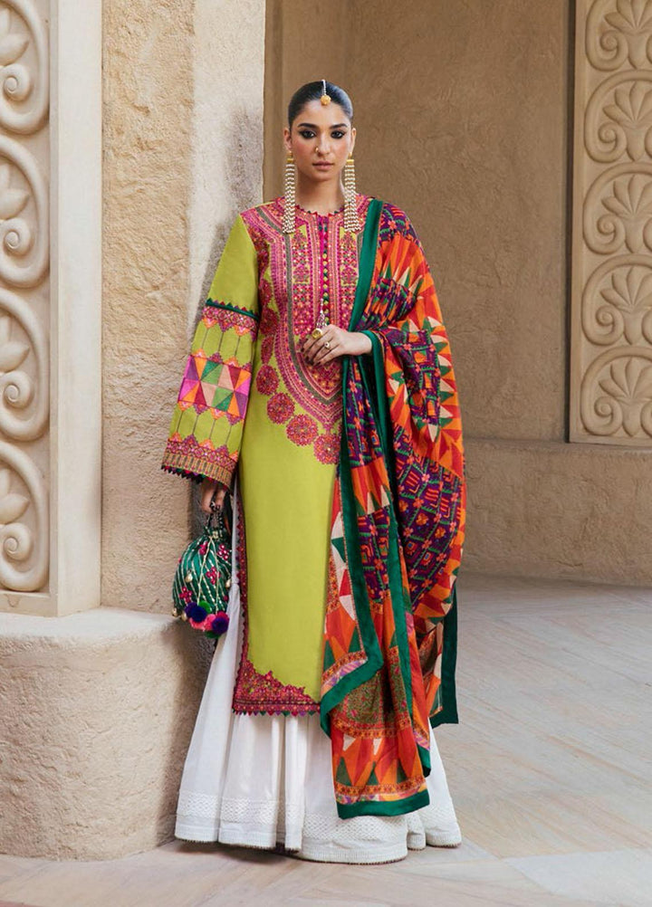 Sarab By Hussain Rehar Embroidered Lawn Suits Unstitched 3 Piece HRR22S D-195 Saha - Summer Collection