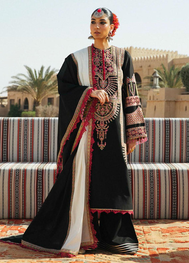 Sarab By Hussain Rehar Embroidered Lawn Suits Unstitched 3 Piece HRR22S D-196 Kalaf - Summer Collection