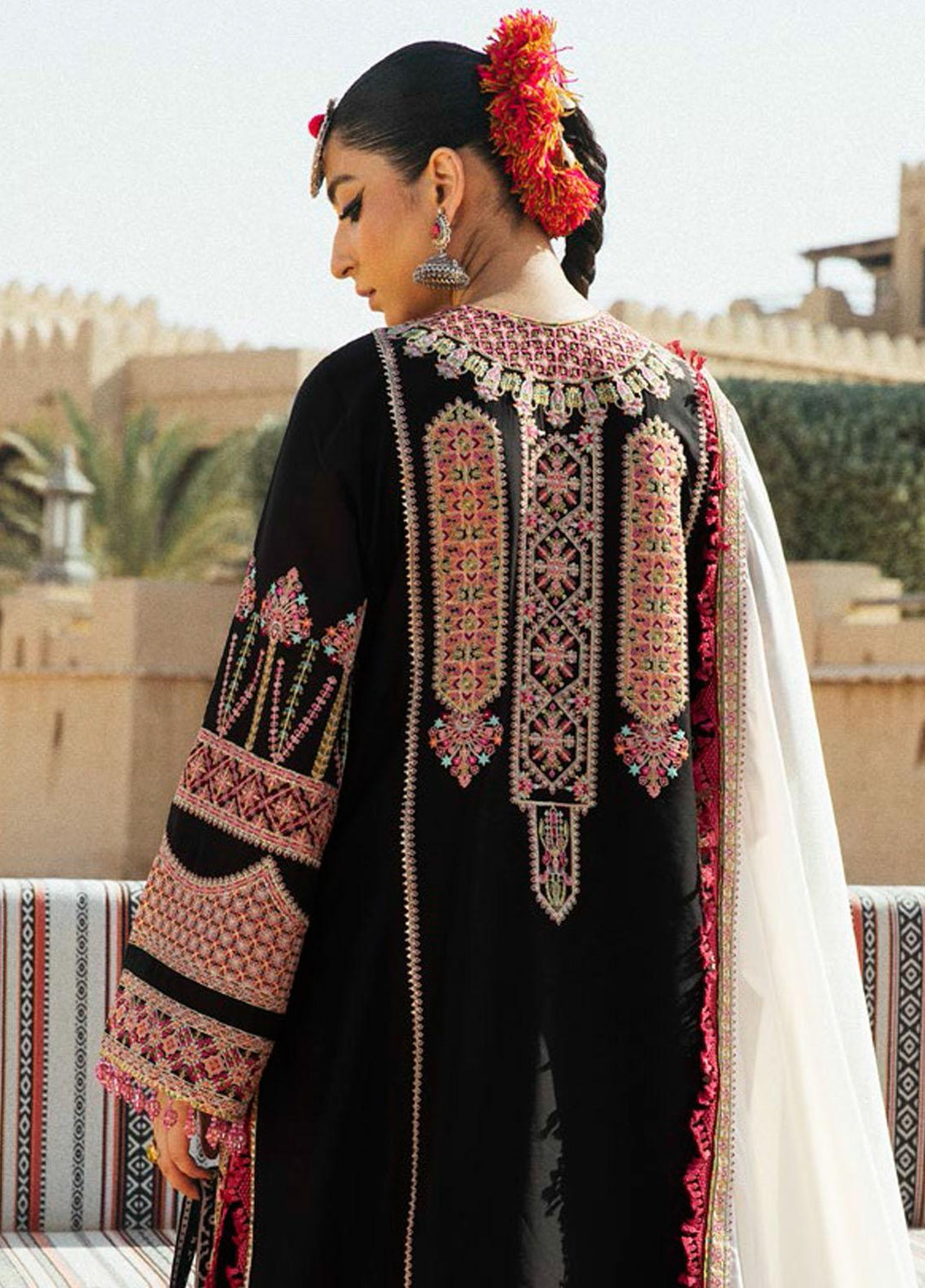 Sarab By Hussain Rehar Embroidered Lawn Suits Unstitched 3 Piece HRR22S D-196 Kalaf - Summer Collection