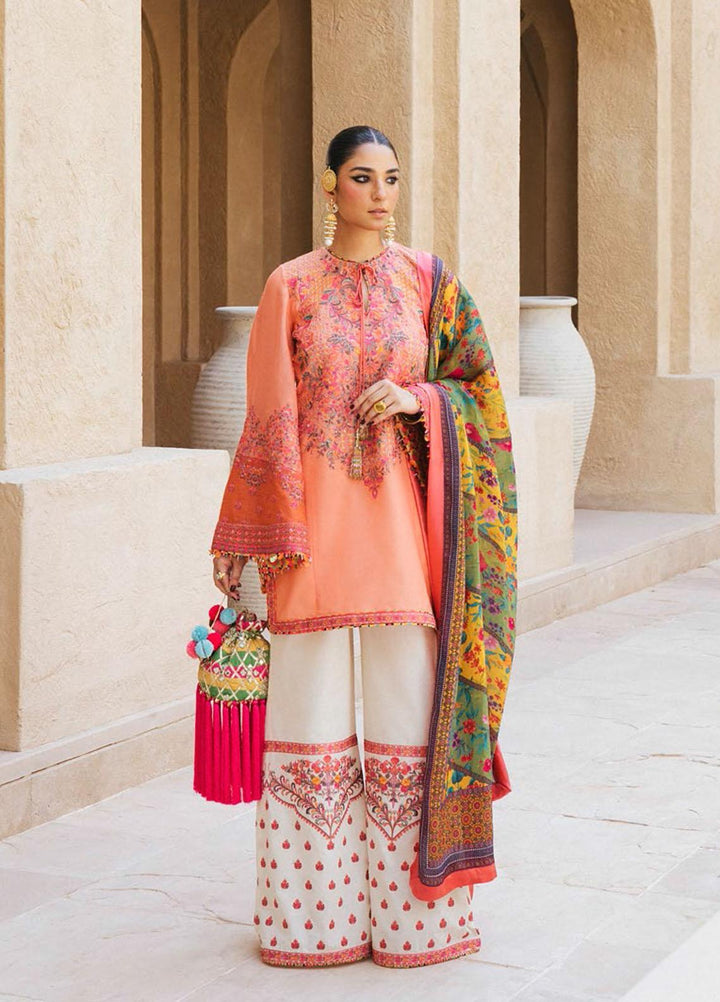Sarab By Hussain Rehar Embroidered Lawn Suits Unstitched 3 Piece HRR22S D-197 Ein - Summer Collection