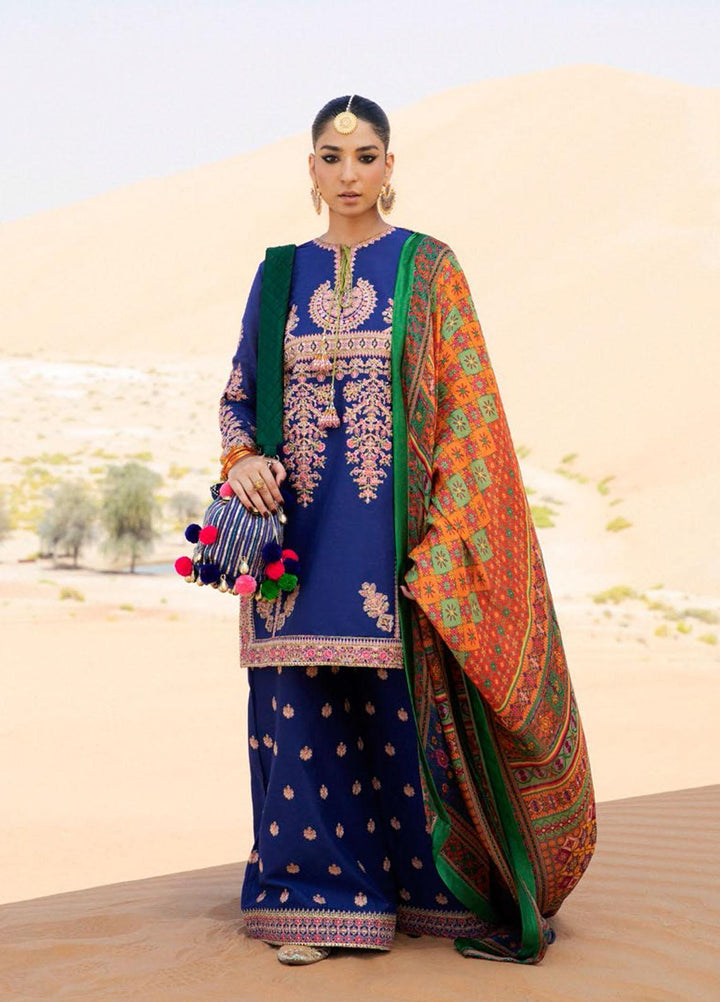 Sarab By Hussain Rehar Embroidered Lawn Suits Unstitched 3 Piece HRR22S D-199 Nour - Summer Collection