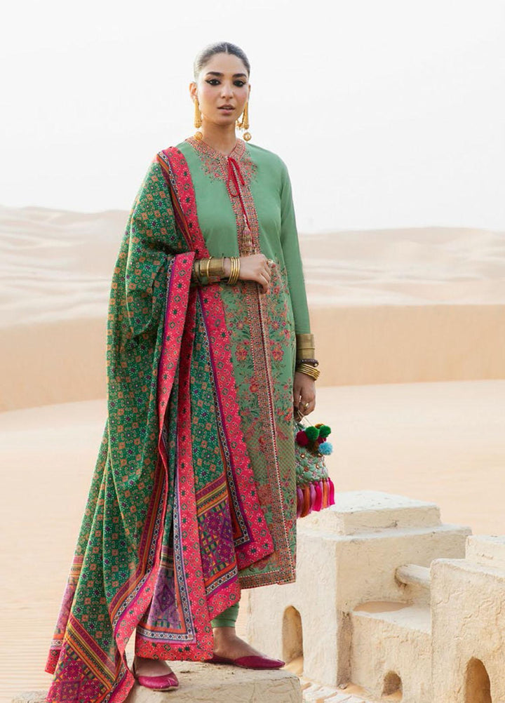 Sarab By Hussain Rehar Embroidered Lawn Suits Unstitched 3 Piece HRR22S D-201 Fanan - Summer Collection