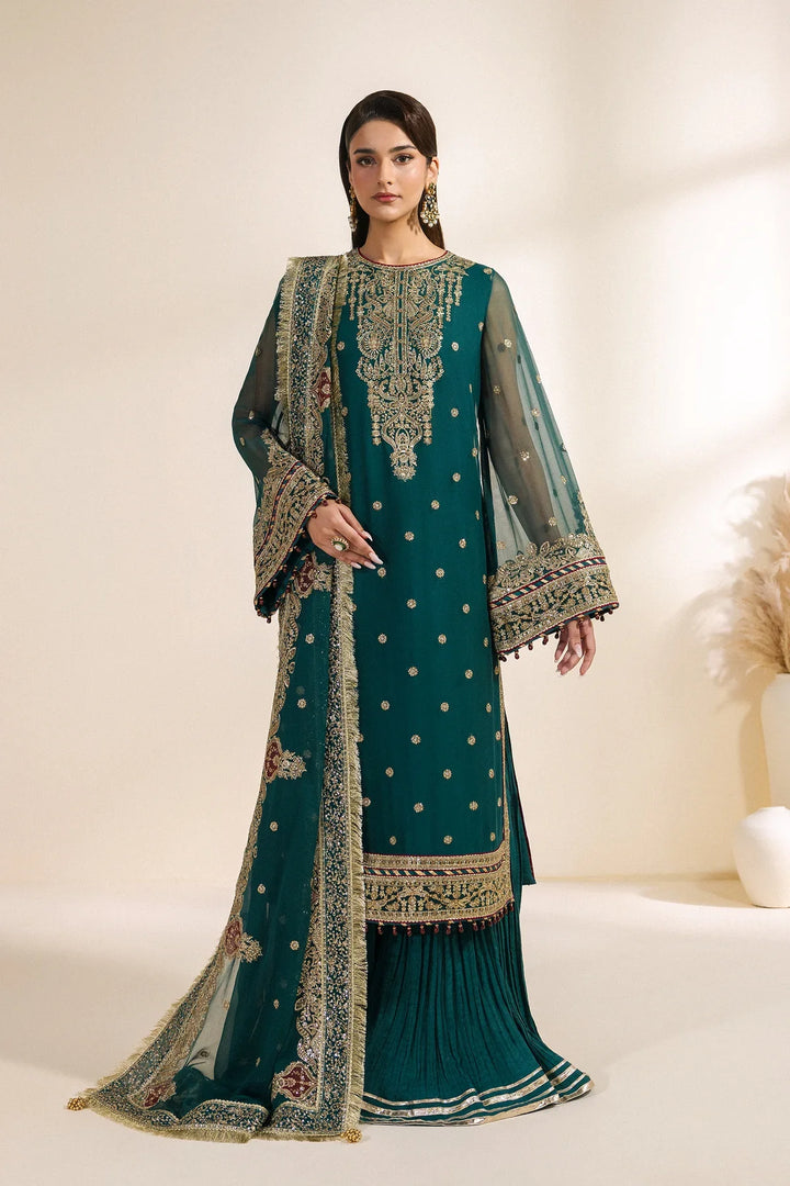 Meraki by Zarif Unstitched Embroidered Chiffon 3 Piece Suit ZR26UCM SARAI 05 - Festive Collection