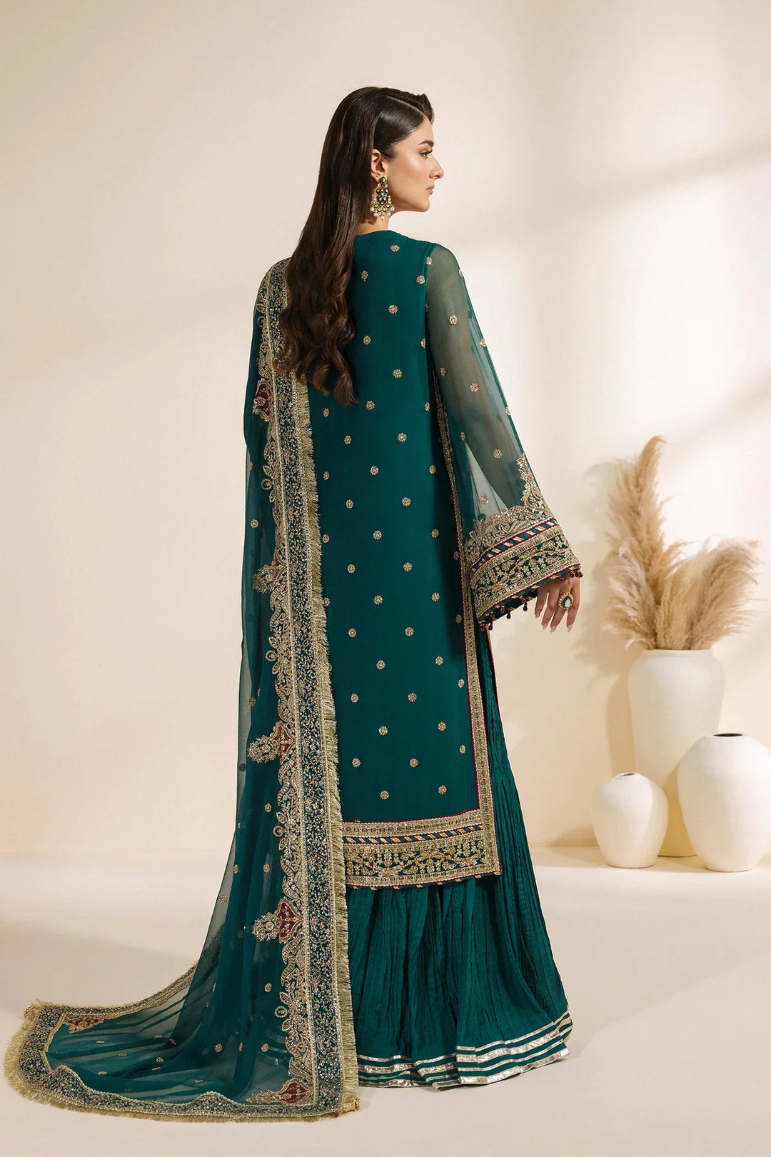 Meraki by Zarif Unstitched Embroidered Chiffon 3 Piece Suit ZR26UCM SARAI 05 - Festive Collection