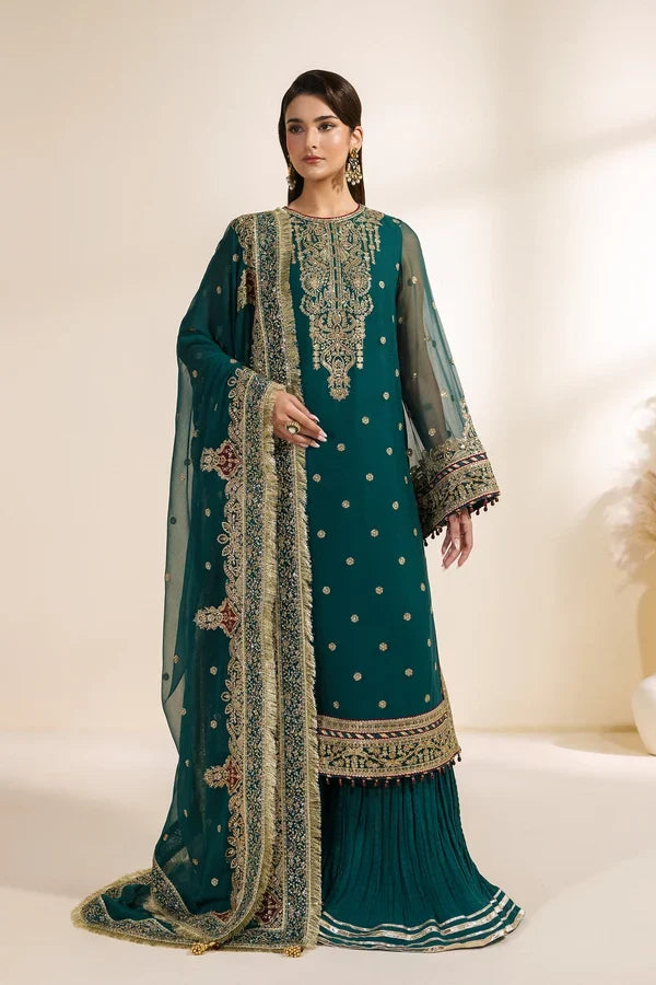 Meraki by Zarif Unstitched Embroidered Chiffon 3 Piece Suit ZR26UCM SARAI 05 - Festive Collection