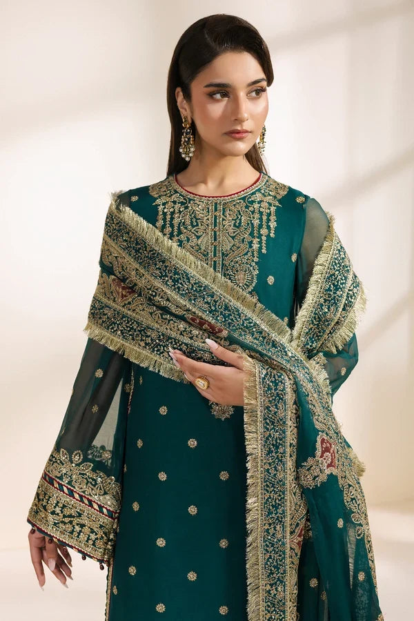 Meraki by Zarif Unstitched Embroidered Chiffon 3 Piece Suit ZR26UCM SARAI 05 - Festive Collection