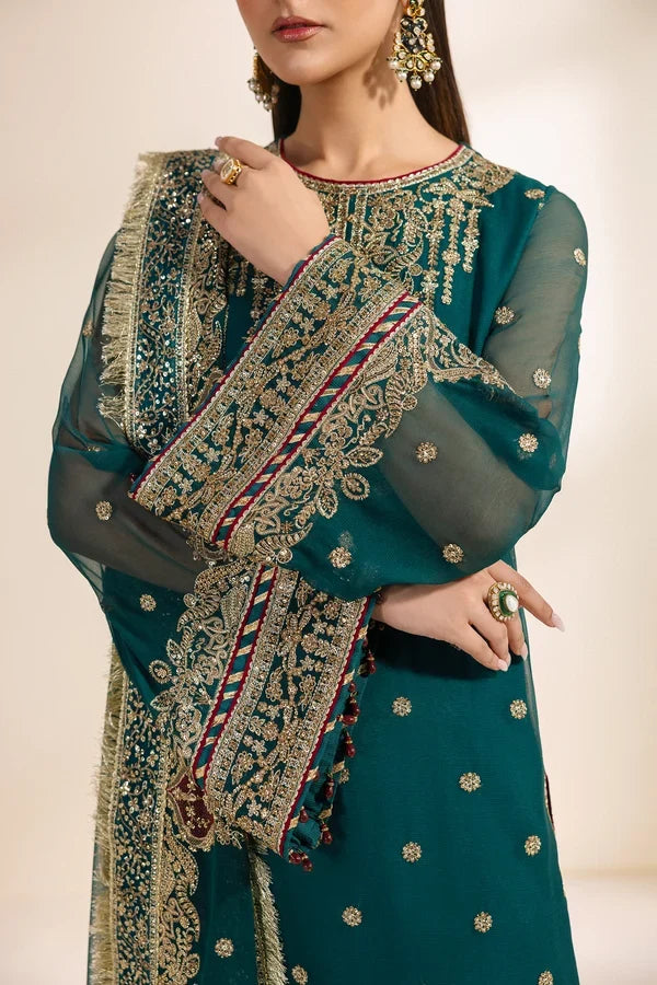 Meraki by Zarif Unstitched Embroidered Chiffon 3 Piece Suit ZR26UCM SARAI 05 - Festive Collection