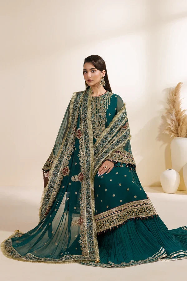 Meraki by Zarif Unstitched Embroidered Chiffon 3 Piece Suit ZR26UCM SARAI 05 - Festive Collection