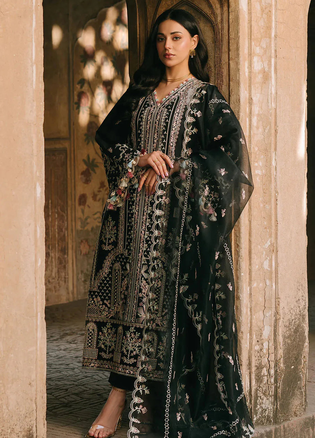 Sarang by Fiona Pret Embroidered Lawn 3 Piece Suit Kara