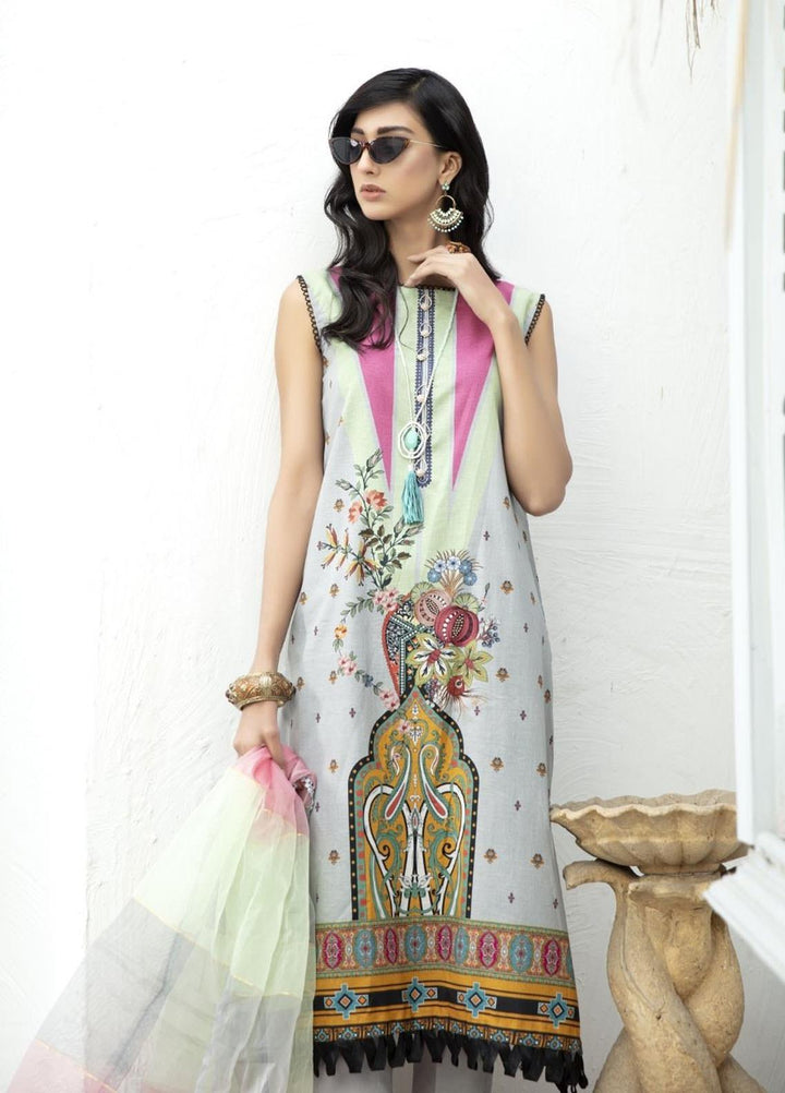 Sarang Prints by Ittehad Textiles Printed Lawn Suits Unstitched 3 Piece IT21SP 01 SP-BIOTIC - Summer Collection