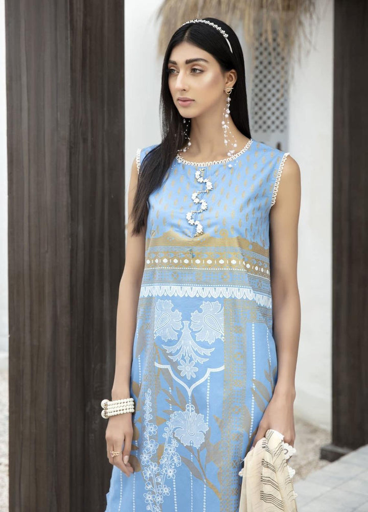 Sarang Prints by Ittehad Textiles Printed Lawn Suits Unstitched 3 Piece IT21SP 02 SP-BLUE ESSENSE - Summer Collection