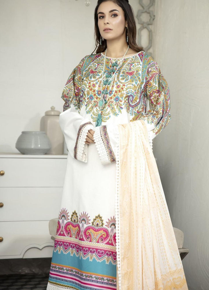 Sarang Prints by Ittehad Textiles Printed Lawn Suits Unstitched 3 Piece IT21SP 08 SP-FLORAL PAISELY - Summer Collection