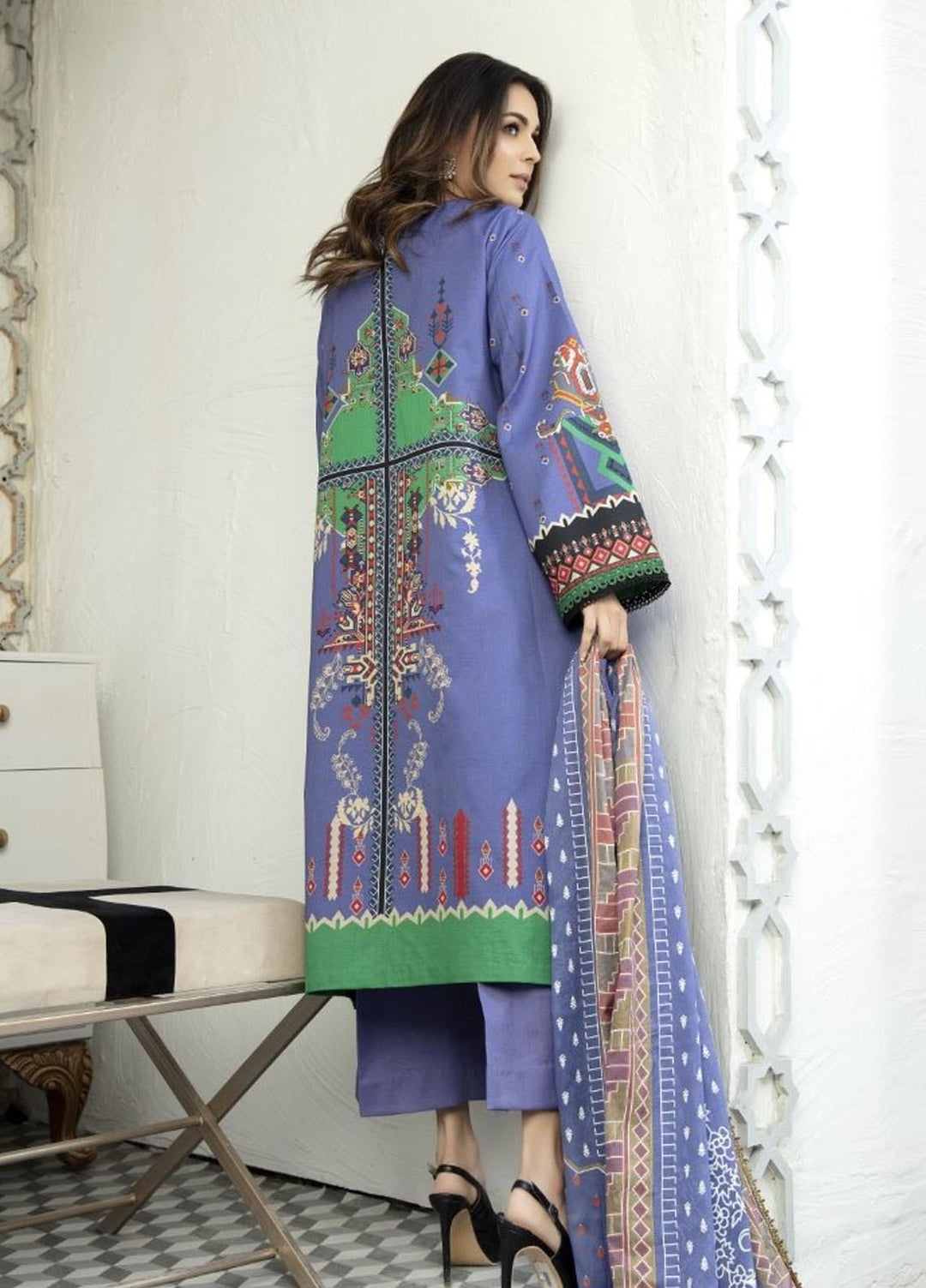 Sarang Prints by Ittehad Textiles Printed Lawn Suits Unstitched 3 Piece IT21SP 14 SP-REGAL BOHEMIA - Summer Collection