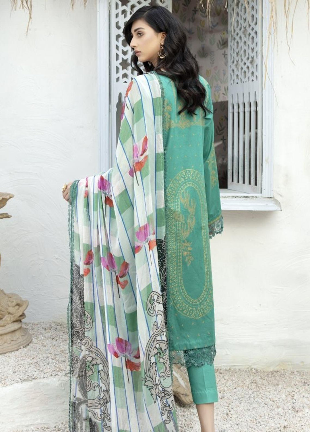Sarang Prints by Ittehad Textiles Printed Lawn Suits Unstitched 3 Piece IT21SP 15 SP-RIO GREEN - Summer Collection