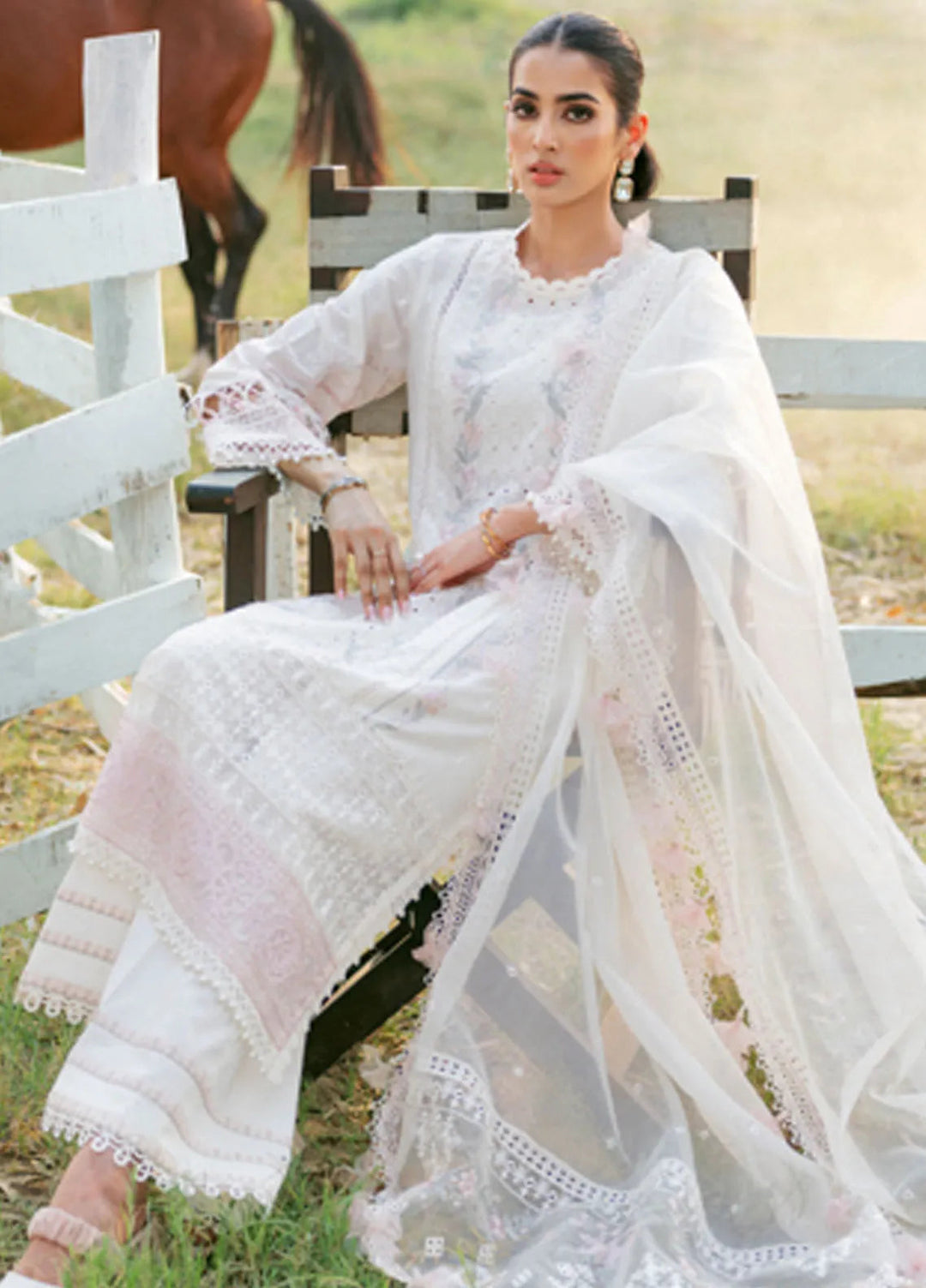 Sardinia Chickenkari Lawn Suit Unstitched 3 Piece SRD24E 402 Isabella - Summer Collection