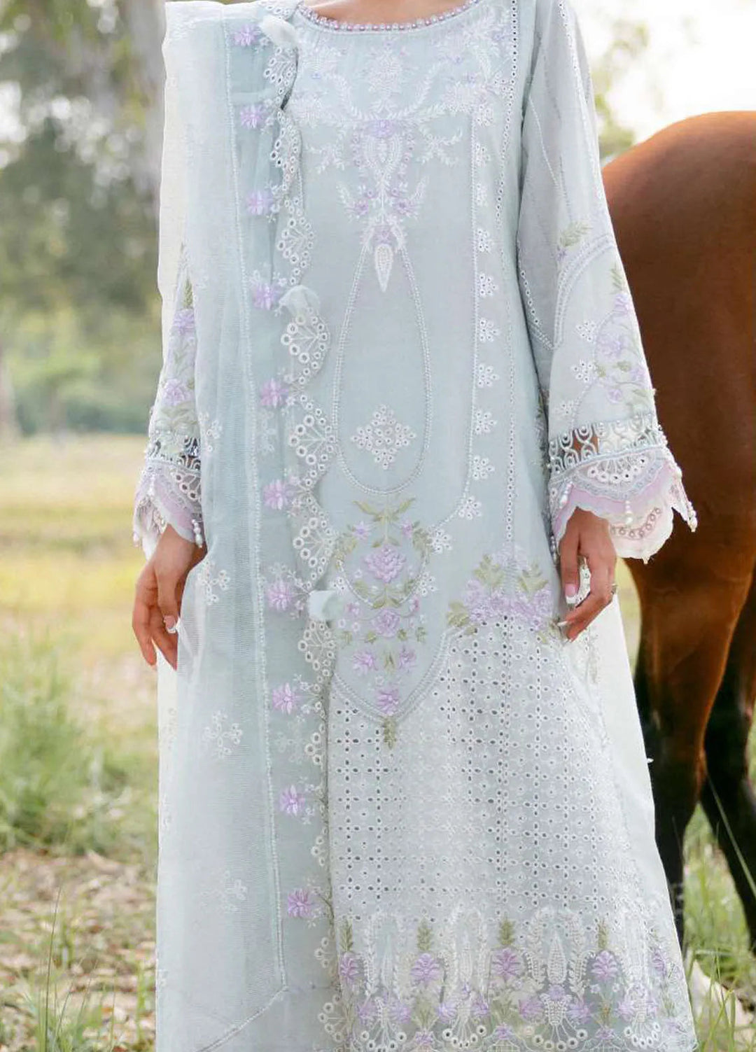 Sardinia Chickenkari Lawn Suit Unstitched 3 Piece SRD24E 403 Vanessa - Summer Collection