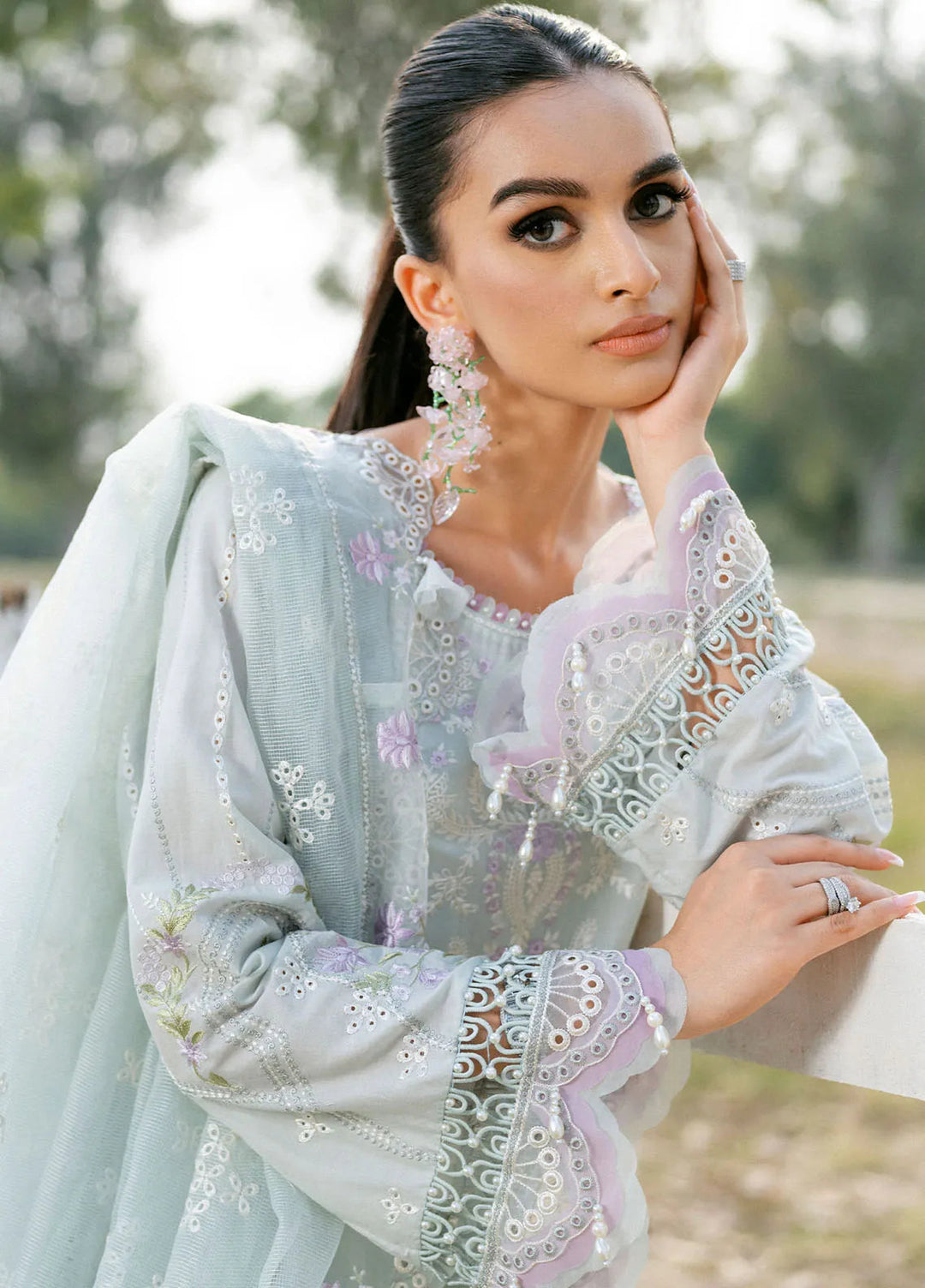 Sardinia Chickenkari Lawn Suit Unstitched 3 Piece SRD24E 403 Vanessa - Summer Collection