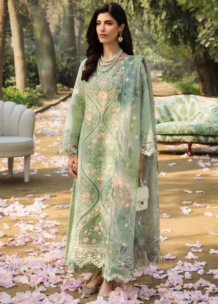 Sardinia Chikankari Lawn Suits Unstitched 3 Piece SRD25FL Green Allure 802 - Luxury Collection
