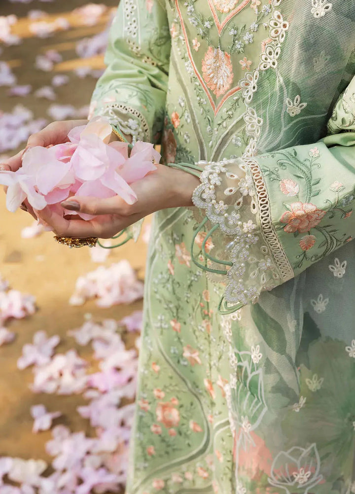 Sardinia Chikankari Lawn Suits Unstitched 3 Piece SRD25FL Green Allure 802 - Luxury Collection