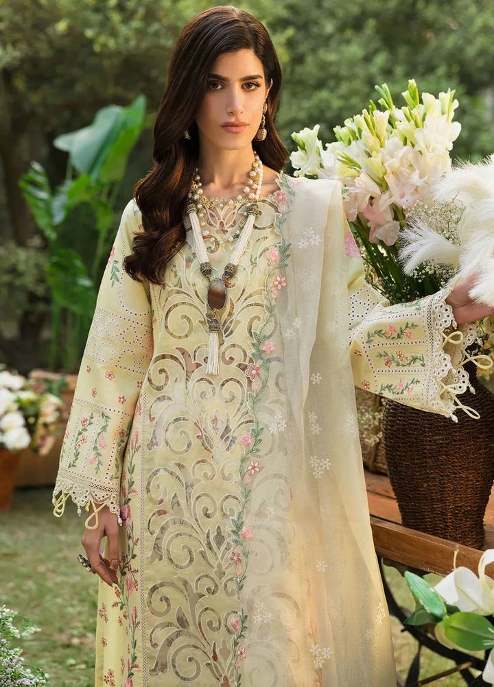 Sardinia Chikankari Lawn Suits Unstitched 3 Piece SRD25FL Petal Veil 807 - Luxury Collection