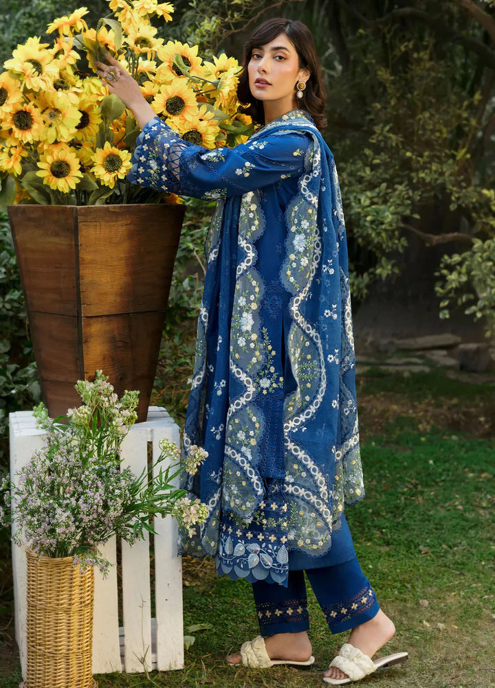 Sardinia Chikankari Lawn Suits Unstitched 3 Piece SRD25FL Sapphire Flora 803 - Luxury Collection