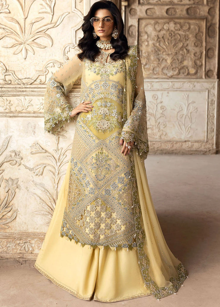 Sardinia Embroidered Chiffon Suits Unstitched 3 Piece SRD25CF D-1101 Haseena - Formals Collection