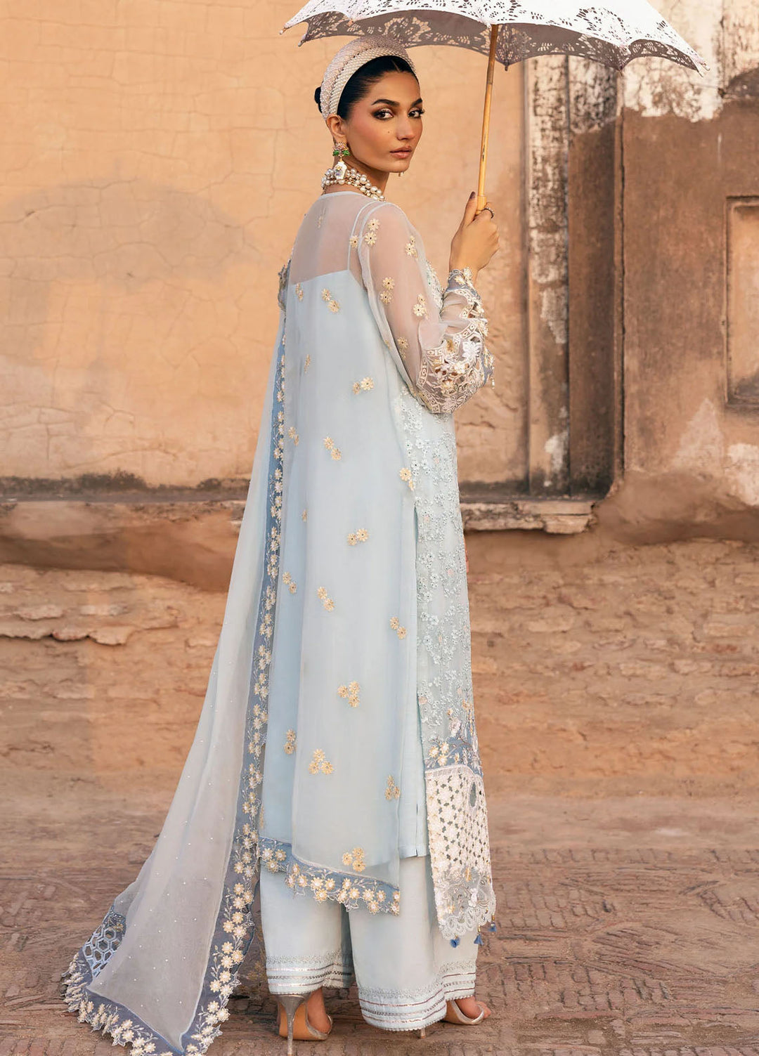 Sardinia Embroidered Chiffon Suits Unstitched 3 Piece SRD25CF D-1104 Feroza - Formals Collection