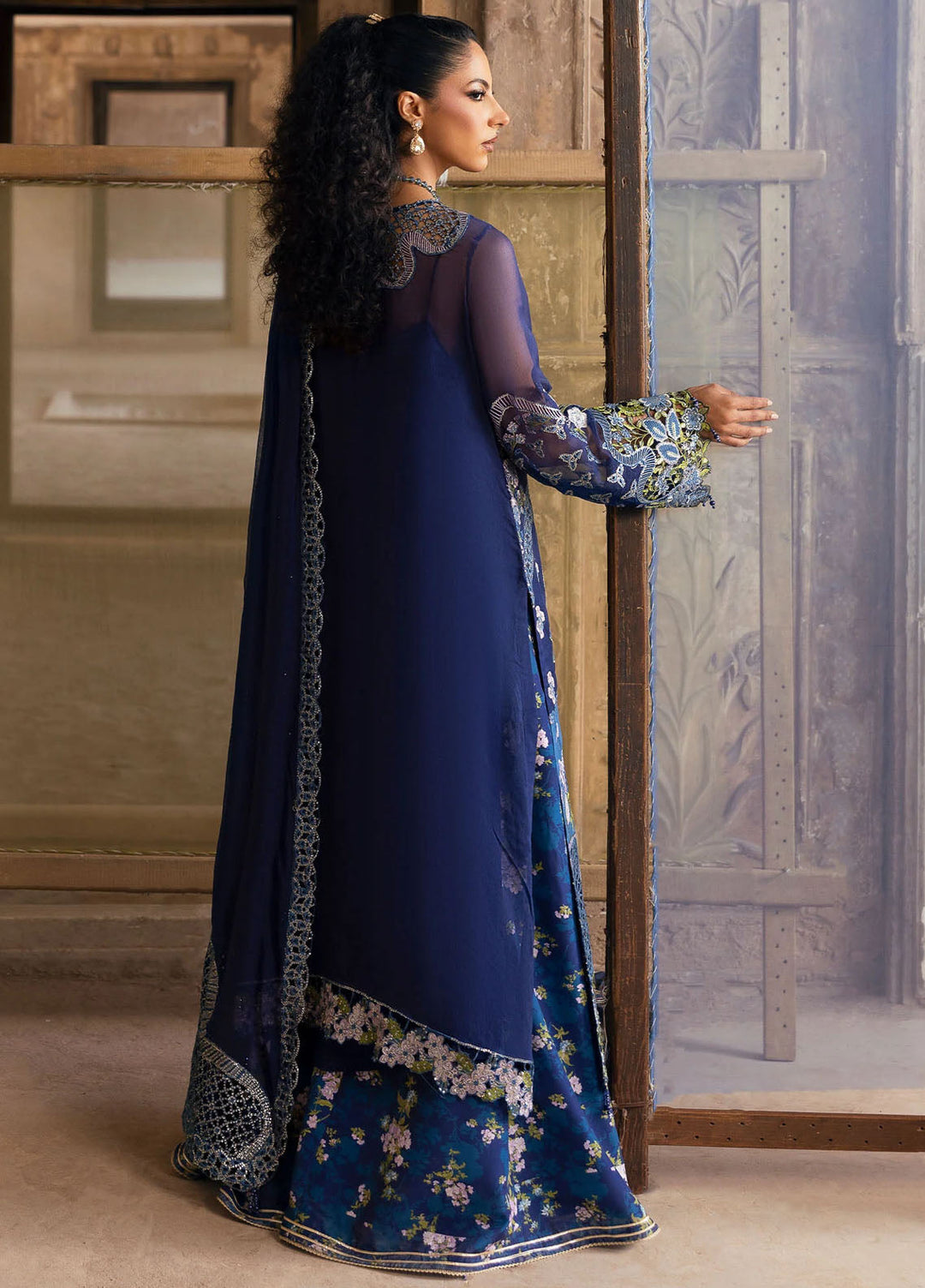 Sardinia Embroidered Chiffon Suits Unstitched 3 Piece SRD25CF D-1105 Maya - Formals Collection