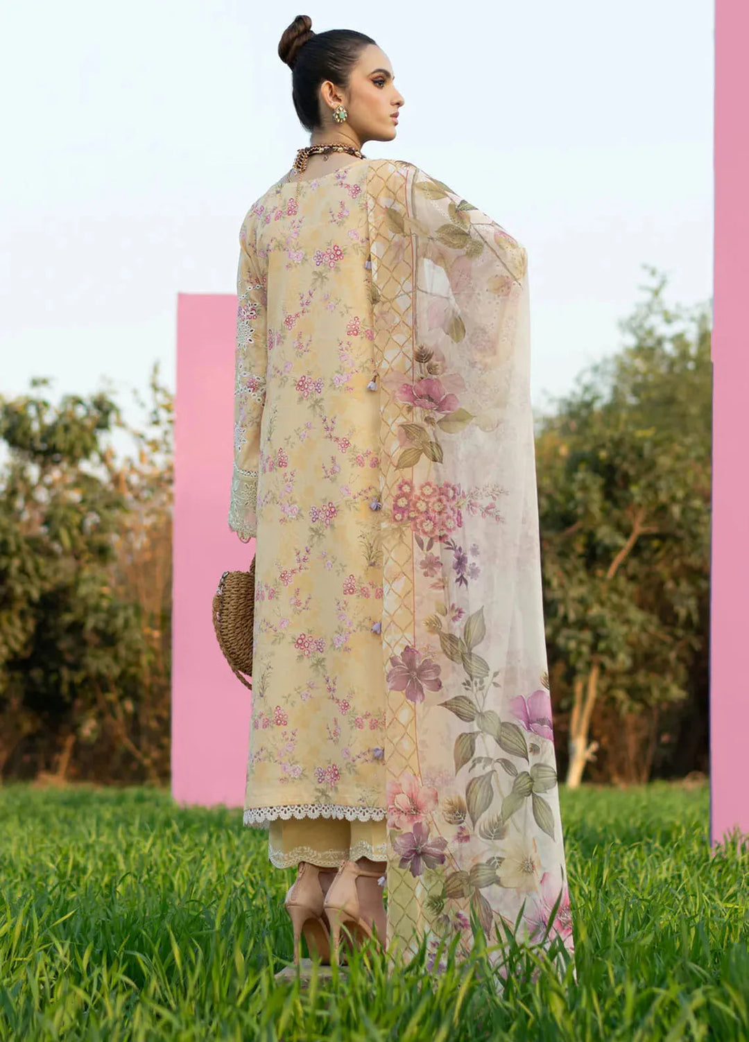 Sardinia Embroidered Lawn Unstitched Suit 3 Piece SRD25PL 903 Sunflower - Summer Collection