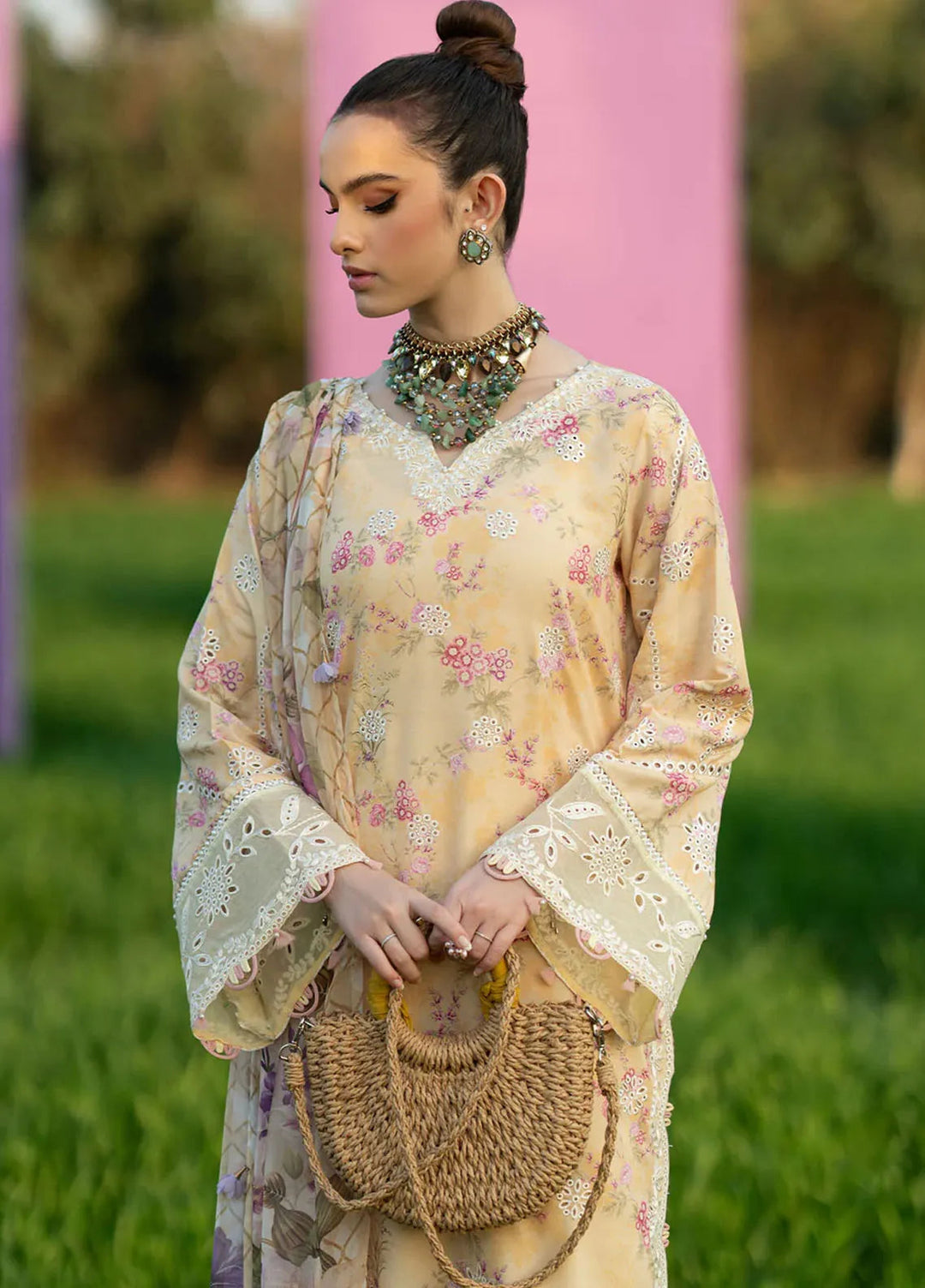 Sardinia Embroidered Lawn Unstitched Suit 3 Piece SRD25PL 903 Sunflower - Summer Collection