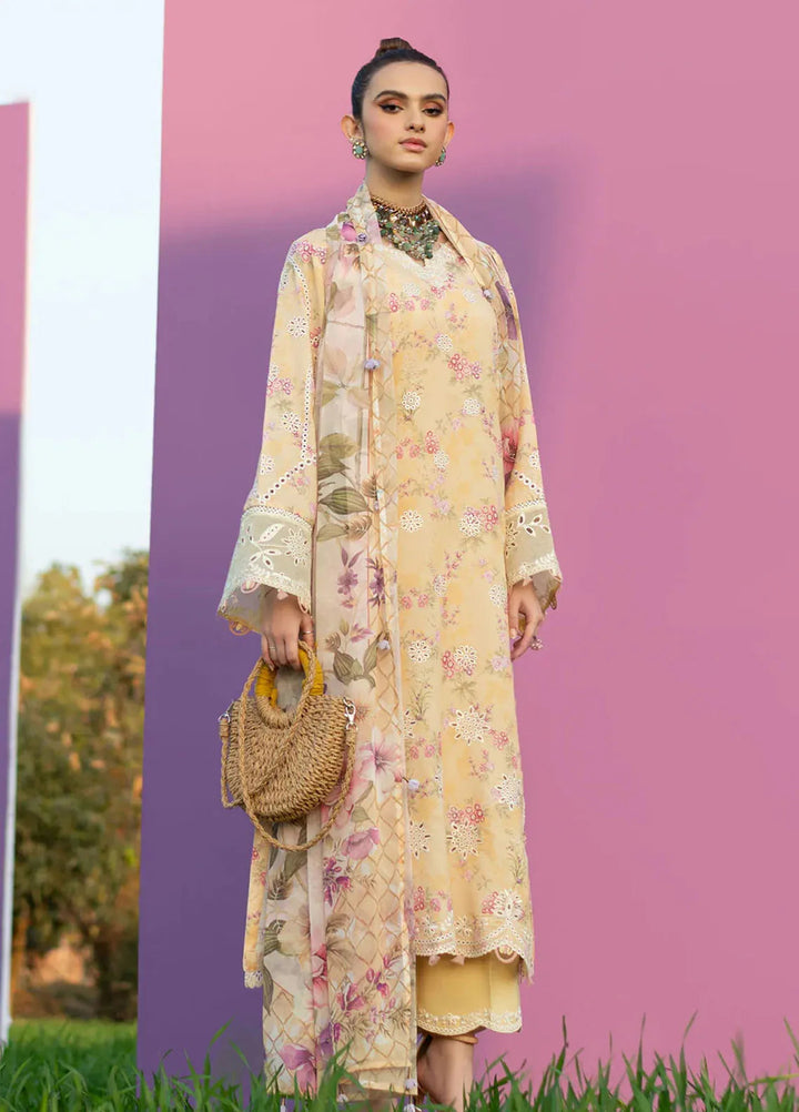 Sardinia Embroidered Lawn Unstitched Suit 3 Piece SRD25PL 903 Sunflower - Summer Collection