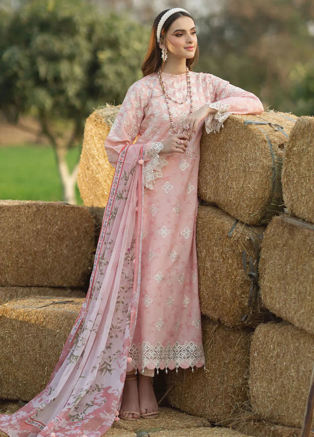 Sardinia Embroidered Lawn Unstitched Suit 3 Piece SRD25PL 904 Dahlia - Summer Collection