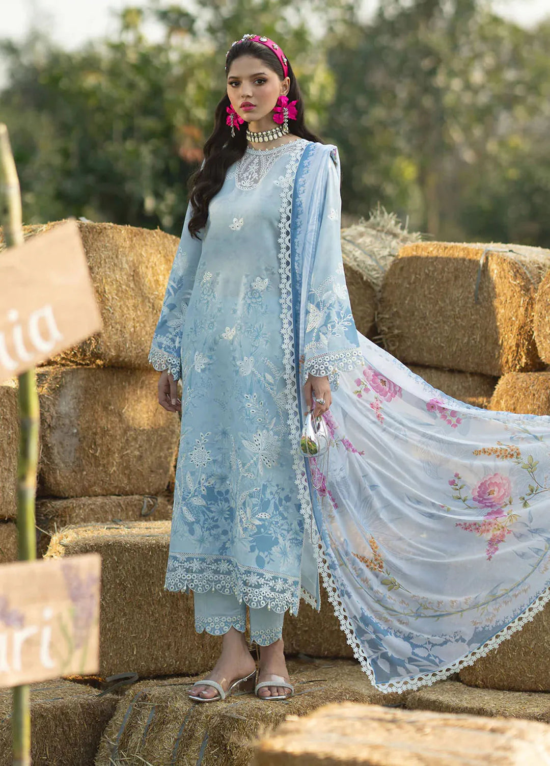 Sardinia Embroidered Lawn Unstitched Suit 3 Piece SRD25PL 906 Iris - Summer Collection