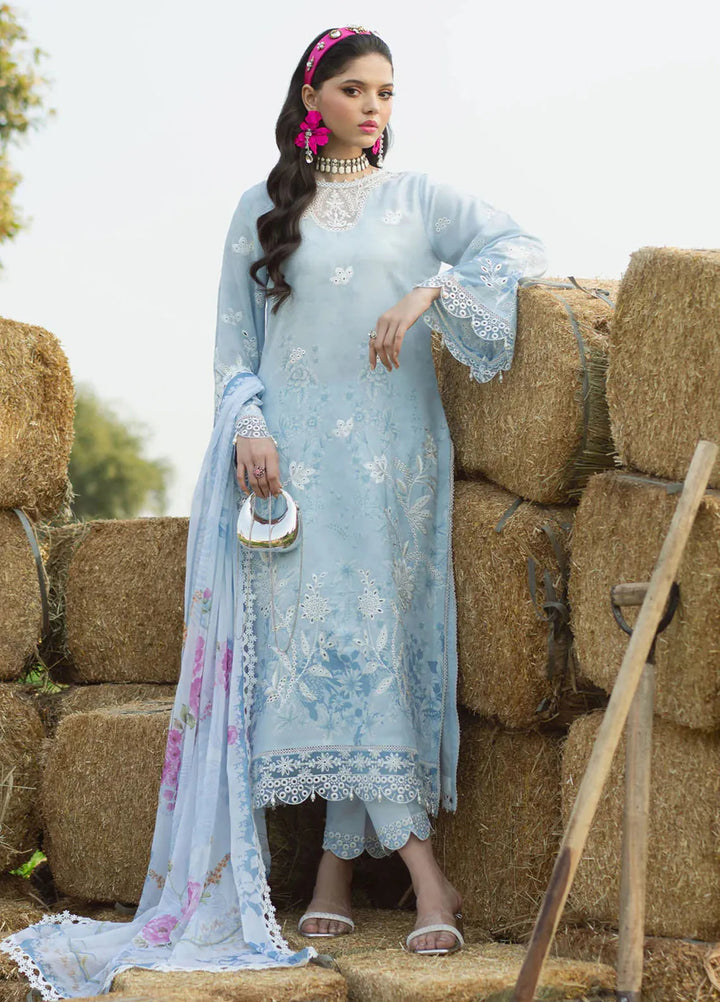 Sardinia Embroidered Lawn Unstitched Suit 3 Piece SRD25PL 906 Iris - Summer Collection
